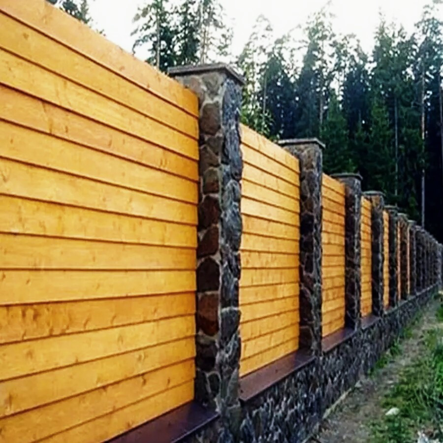 Забор деревянный сплошной