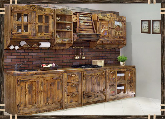 Деревянная кухонная мебель для кухни "Мелисса"