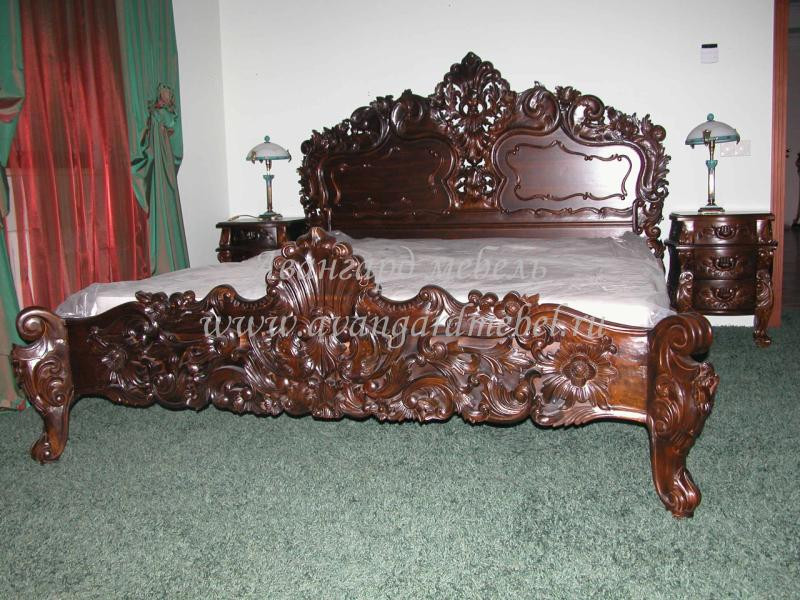 Кровать двуспальная деревянная "Престиж"
